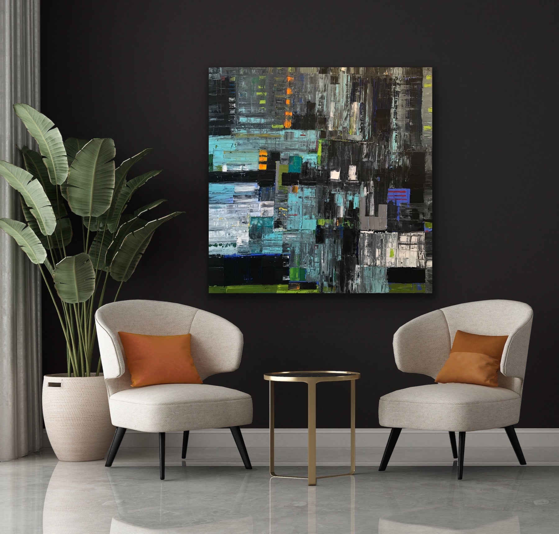 Paula White-Diamond - Building Blocks (Framed)